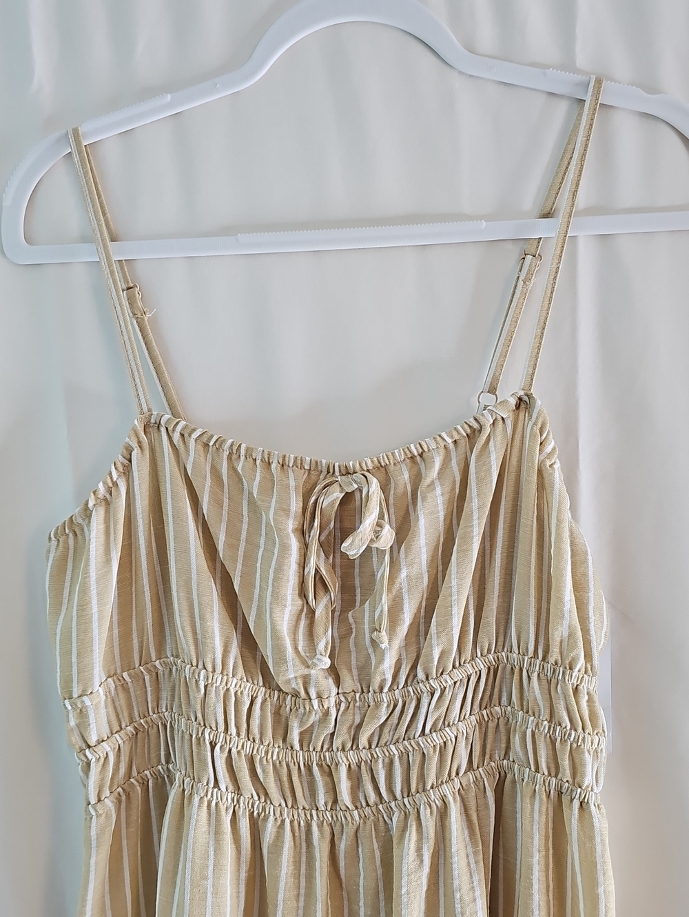june & hudson Cream Striped Midi Sundress - Picture 2 of 8